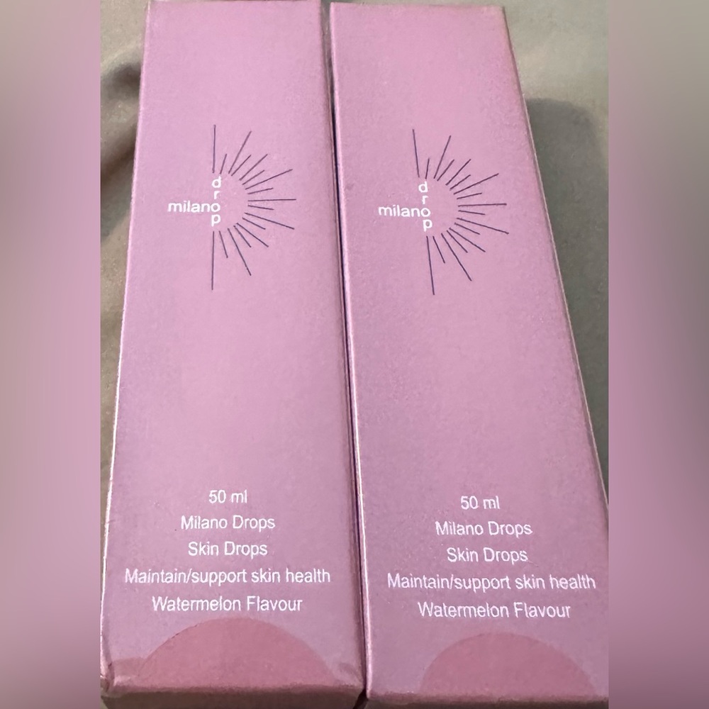 NIB. Set of 2 Milano drinkable tanning drops!